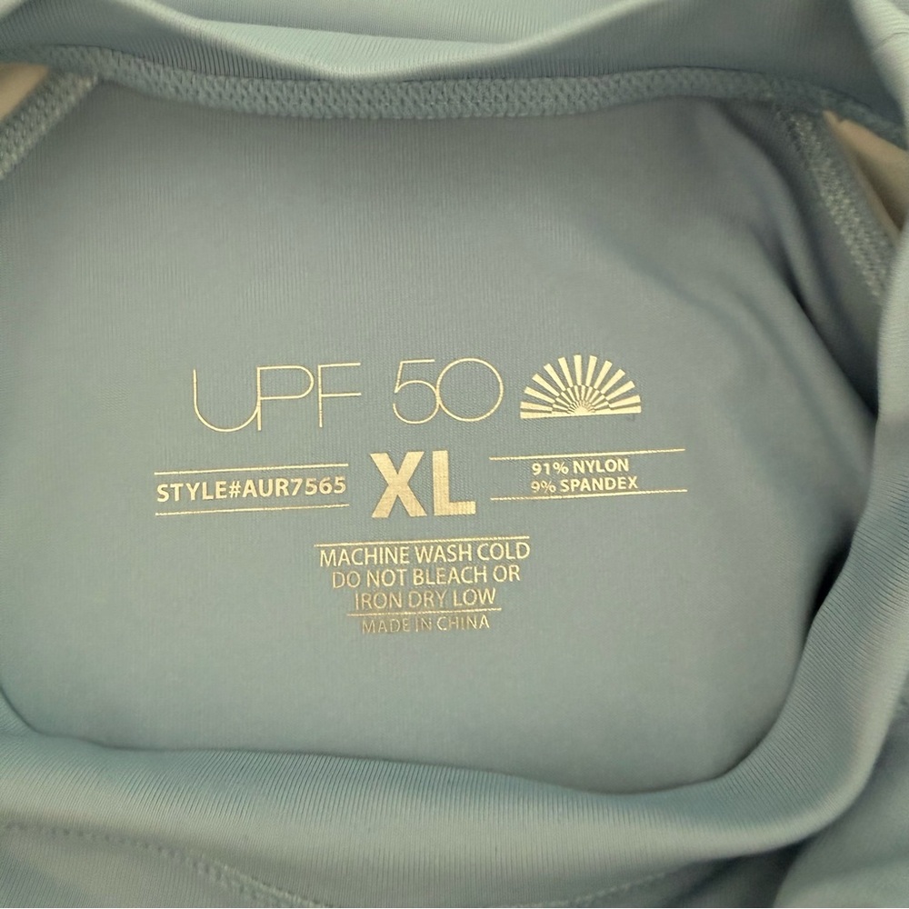 Kai Kanani Girls UPF 50 Swim Rash Guard Long Sleeve Size XL Light Blue - Picture 5 of 7